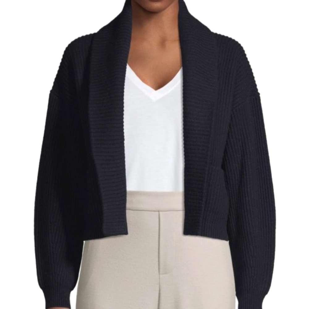 Vince Cropped Cashmere Wool Cardigan - Picture 1 of 6